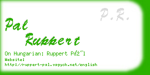 pal ruppert business card